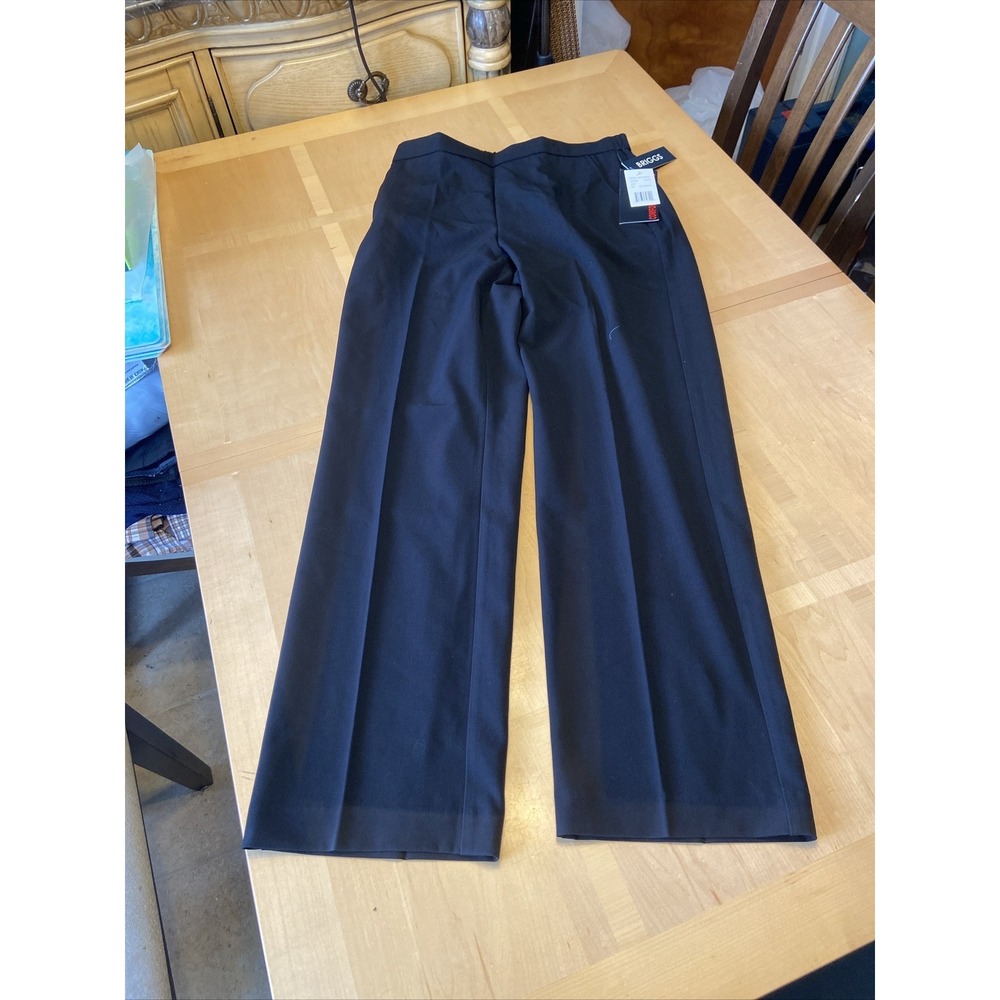 Briggs Pants Hidden Elastic Size 8 Black Stretch Womens